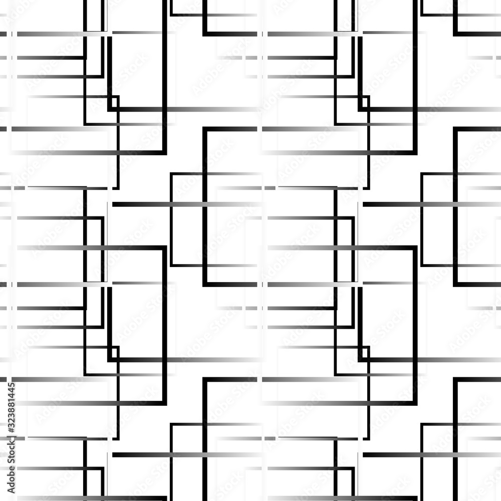 Art deco technology style seamless pattern on white background. Art deco technology style seamless pattern on white background.