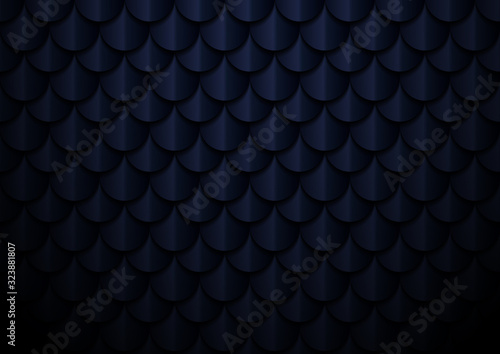 Abstract elegant dark blue geometric semicircle pattern background and texture