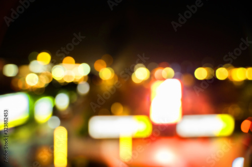 Abstract Light Bokeh Background at City Light