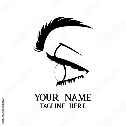 the logo of the Studio eyelash. eyelashes logo icon design template vector
