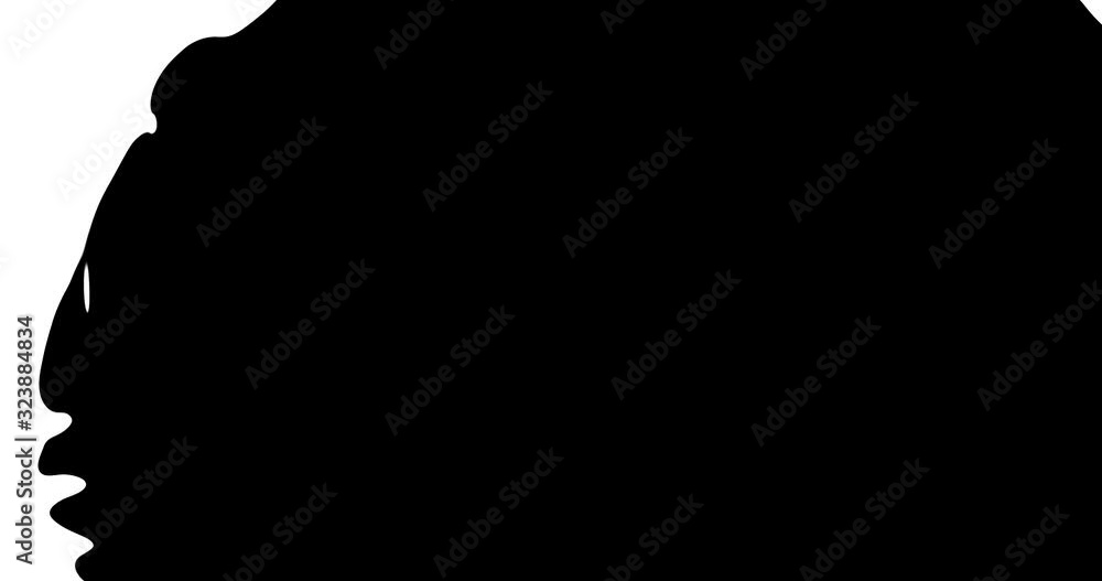 Flat liquid transitions. Cartoonish animation of dynamic and twisted ...