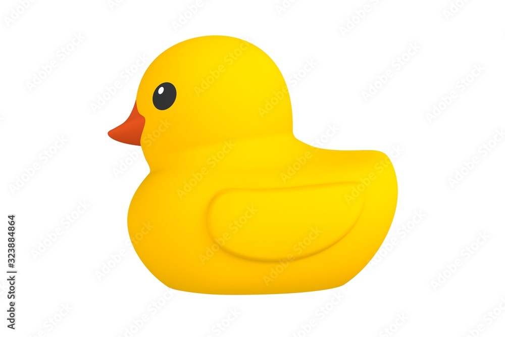 Yellow rubber duck isolated on white background, 3d rendering Yellow rubber duck isolated on white background, 3d rendering