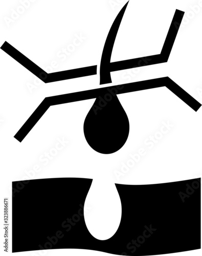 Tweezers epilator icon, to remove hair