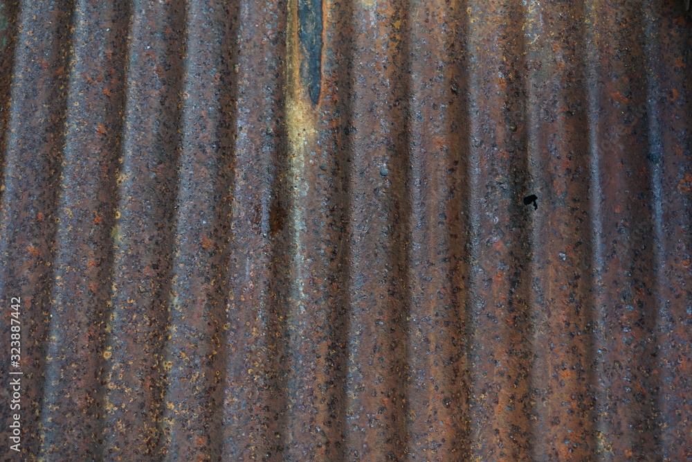 Naklejka premium rusty corrugated metal background