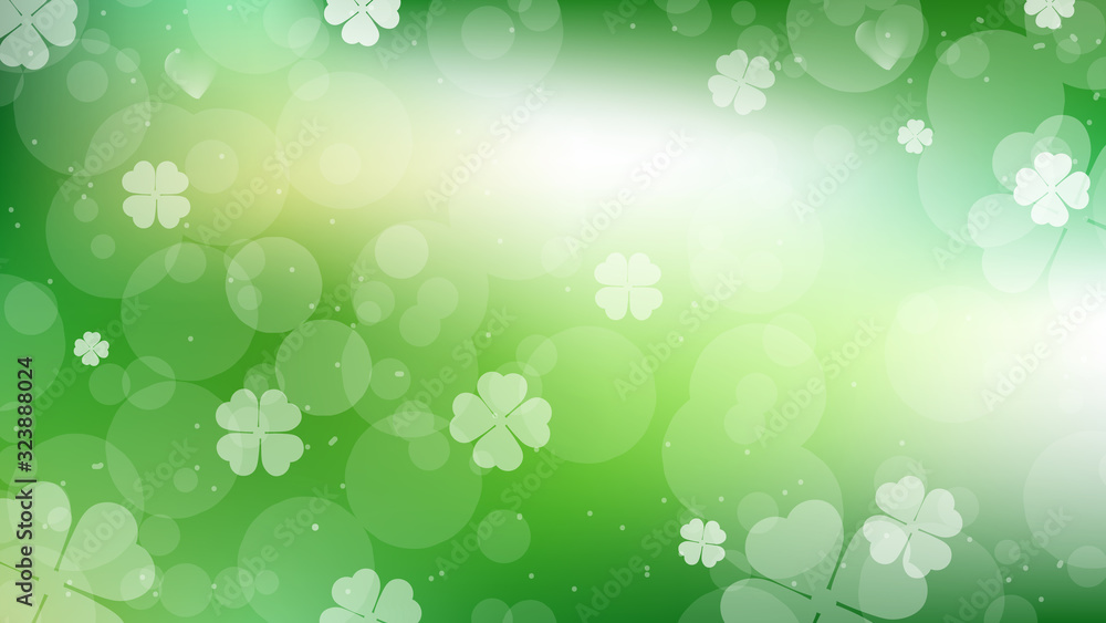St. Patrick's day green clover blurred bokeh web page size abstract background eps10 vectors illustration St. Patrick's day green clover blurred bokeh web page size abstract background eps10 vectors illustration