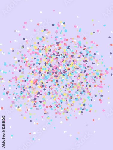 Colored Confetti on Violet
