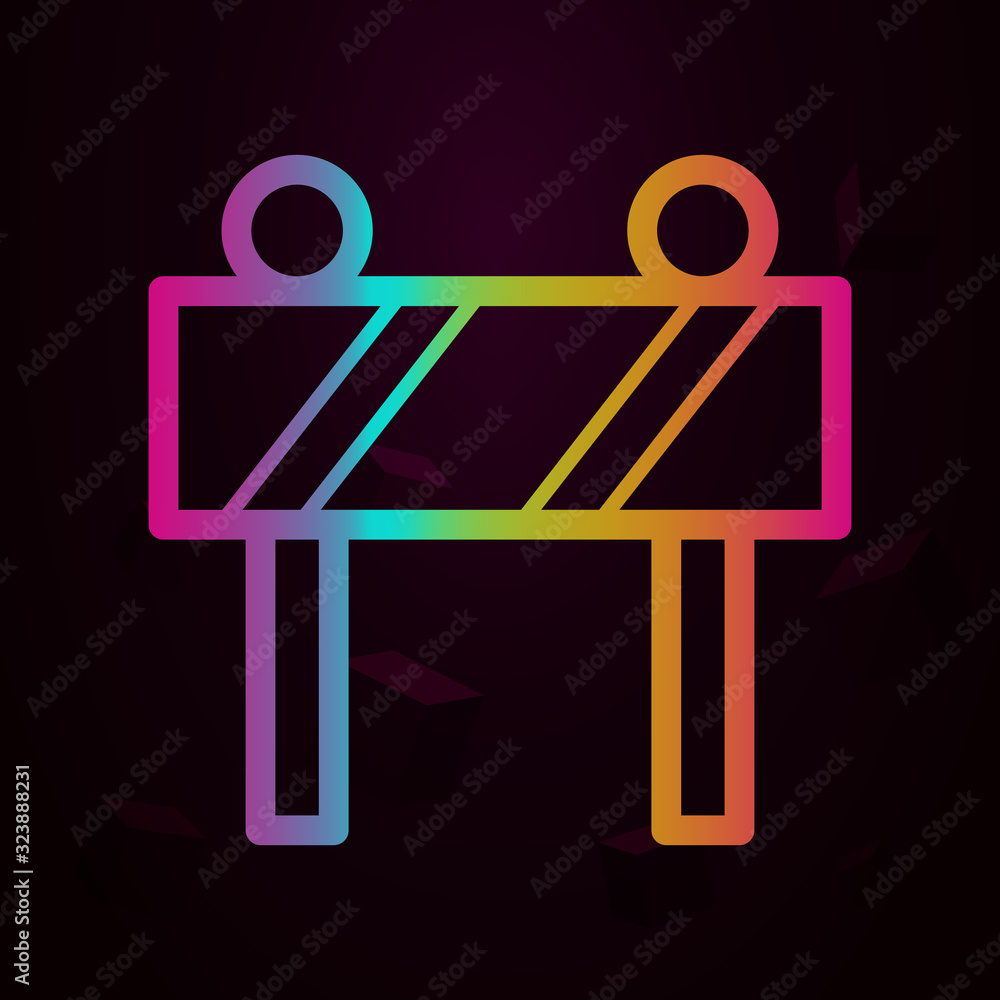 road barrier nolan style icon. Simple thin line, outline vector of navigation icons for ui and ux, website or mobile application road barrier nolan style icon. Simple thin line, outline vector of navigation icons for ui and ux, website or mobile application