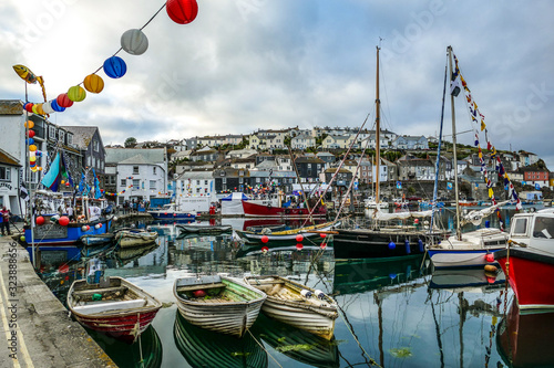 Cornwall England Mevagissey Fischerhafen Fischerboote