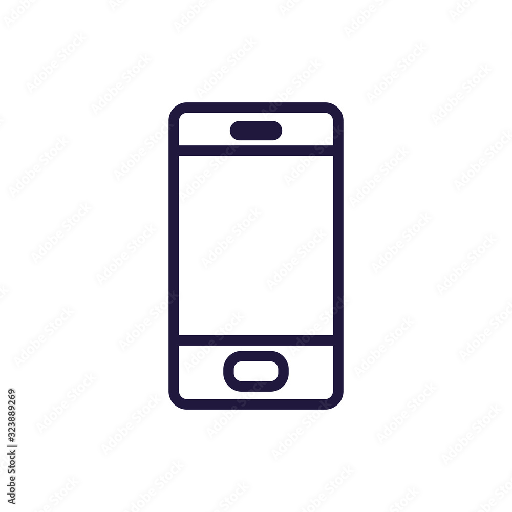 Isolated digital smartphone line style icon vector design Isolated digital smartphone line style icon vector design