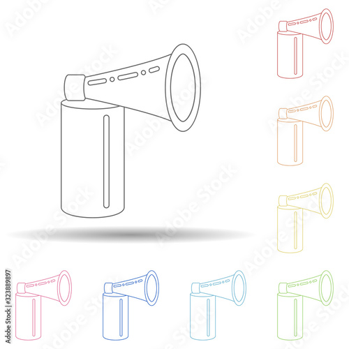 Fan fan tune in multi color style icon. Simple thin line, outline vector of russian fan atributs icons for ui and ux, website or mobile application