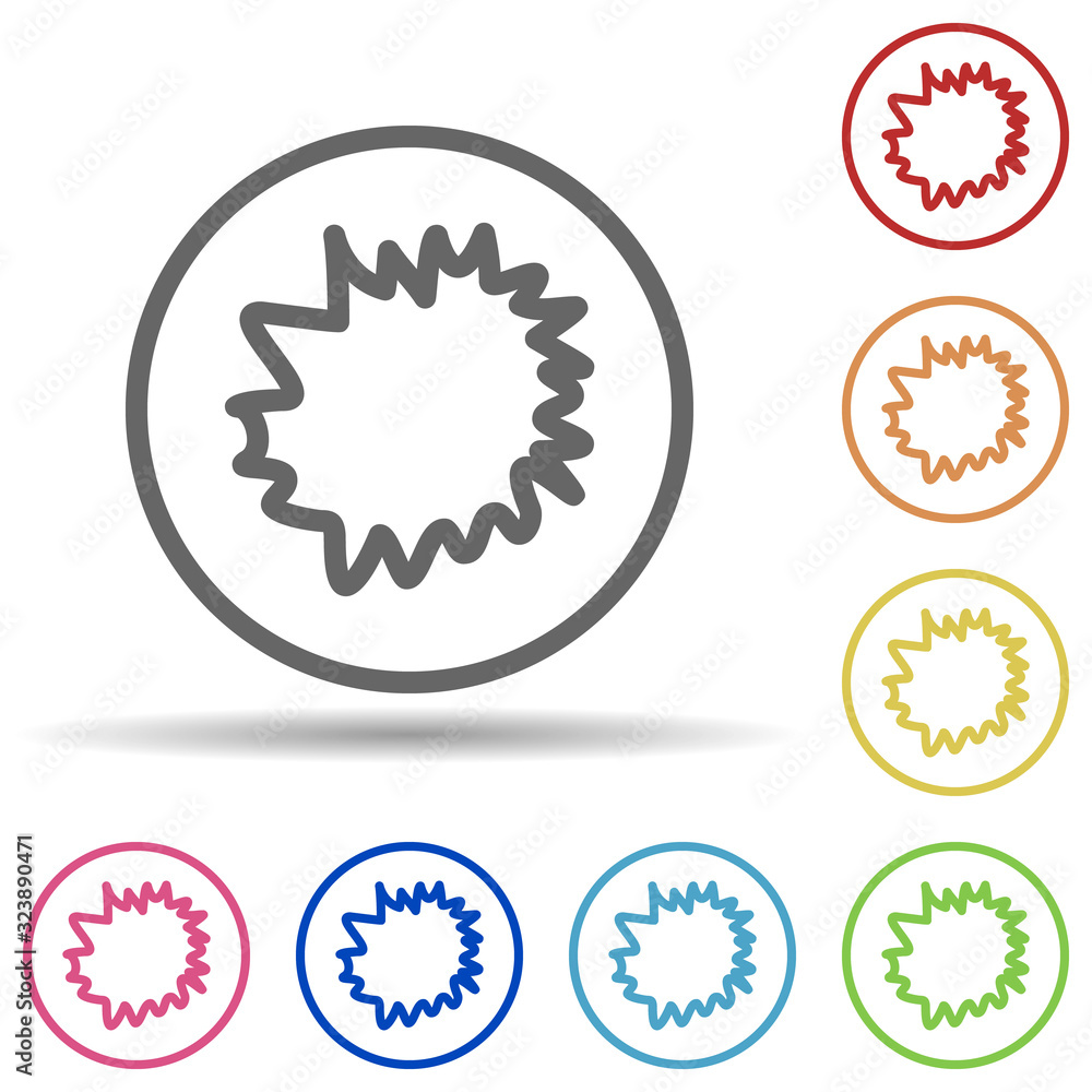 Chemical test in multi color style icon. Simple thin line, outline vector of science icons for ui and ux, website or mobile application Chemical test in multi color style icon. Simple thin line, outline vector of science icons for ui and ux, website or mobile application