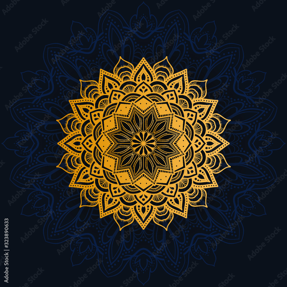 luxury decoration of mandala flowers with shiny gold color. yoga template. relax, islamic, arabesques, indian, turkey. luxury decoration of mandala flowers with shiny gold color. yoga template. relax, islamic, arabesques, indian, turkey.