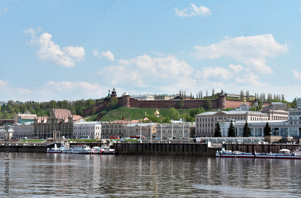 panorama of Nizhny Novgorod. view from the water. Russia