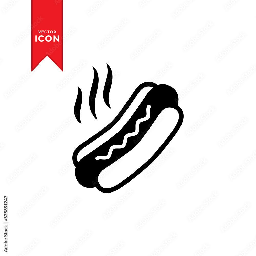 Hot dog icon vector. Simple design on trendy icon. Hot dog icon vector. Simple design on trendy icon.