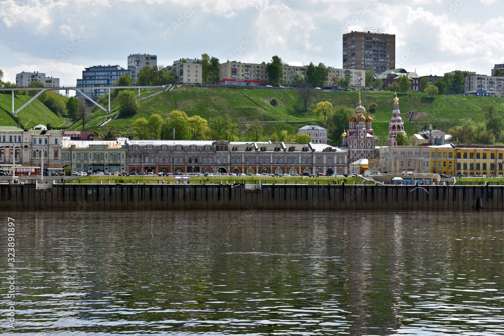 panorama of Nizhny Novgorod. view from the water. Russia