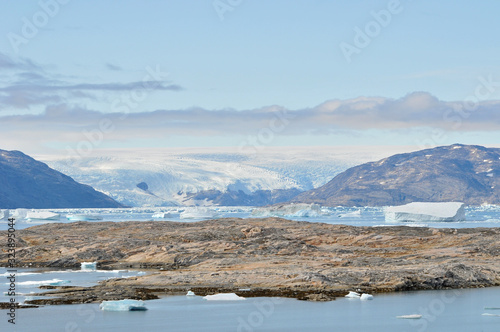 Greenland ice sheet shot from Isortoq island