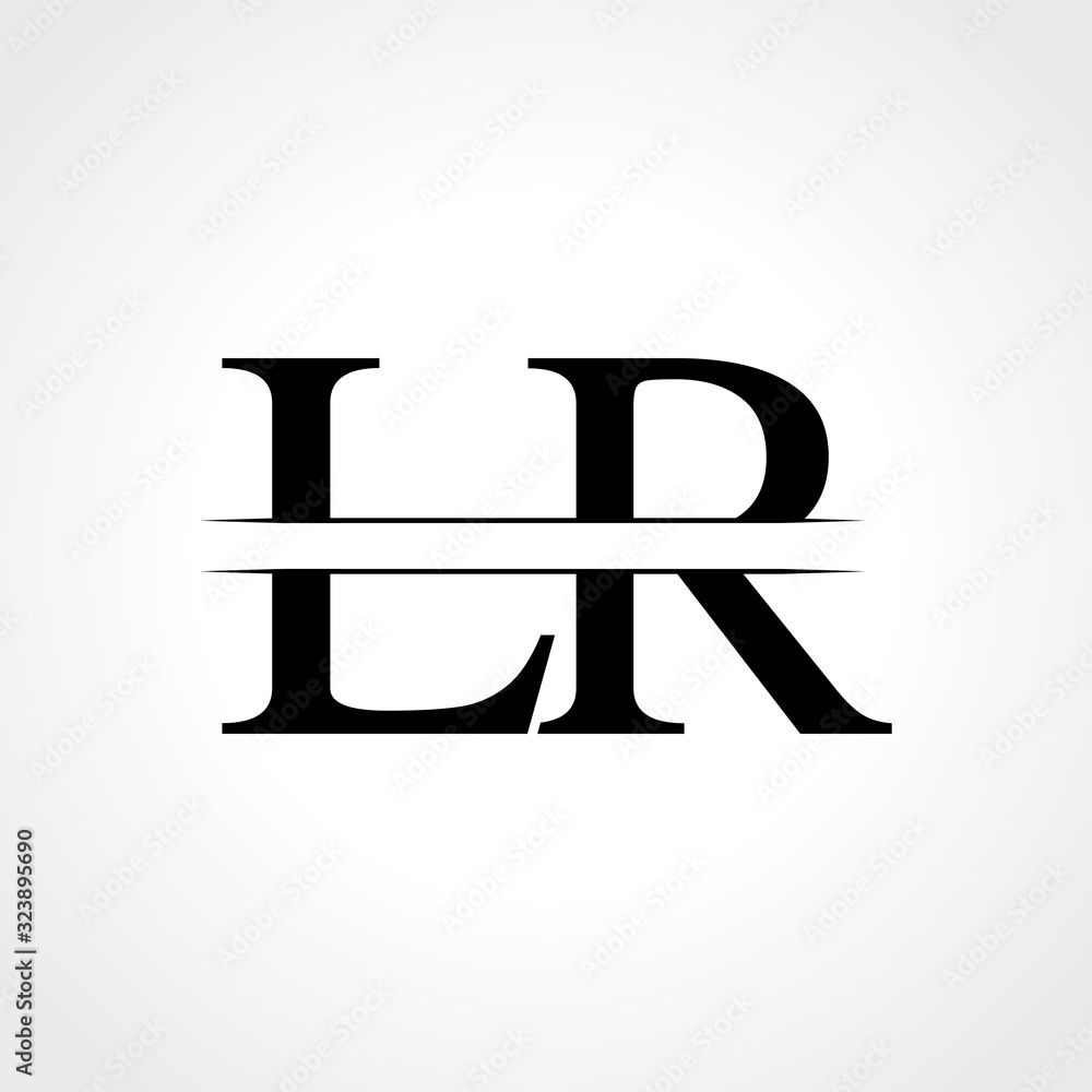 Initial LR letter Logo Design vector Template. Abstract Black Letter LR logo Design Initial LR letter Logo Design vector Template. Abstract Black Letter LR logo Design