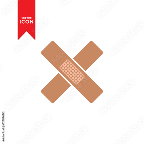 Medical plaster icon vector. Band aid icon. Simple design on white background.