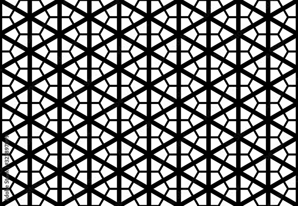 Seamless geometric pattern design illustration. Background texture. In black, white colors. Seamless geometric pattern design illustration. Background texture. In black, white colors.