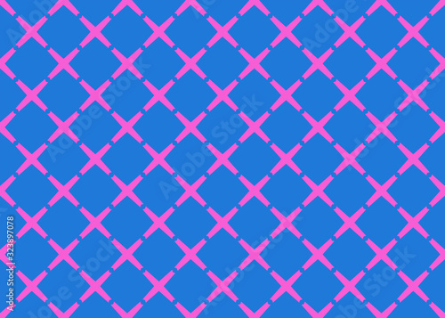 Seamless geometric pattern design illustration. Background texture. In blue, pink colors.