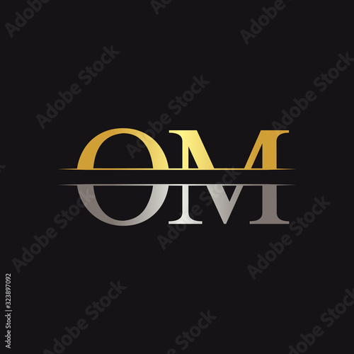 Initial Monogram Letter OM Logo Design Vector Template. OM Letter Logo Design