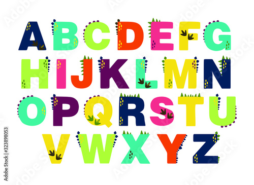 Wallpaper Mural alphabet for children