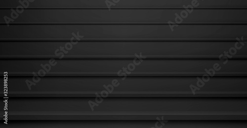 Realistic studio wall, minimal 3d shelf. Floor, horizontal realistic empty shelf in vector background.