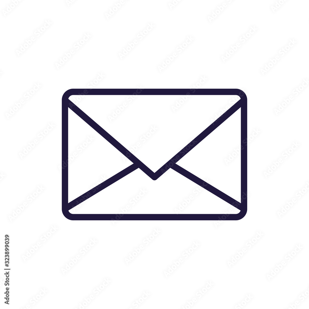 Isolated envelope message line style icon vector design Isolated envelope message line style icon vector design
