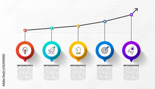Infographic design template. Creative concept with 5 steps