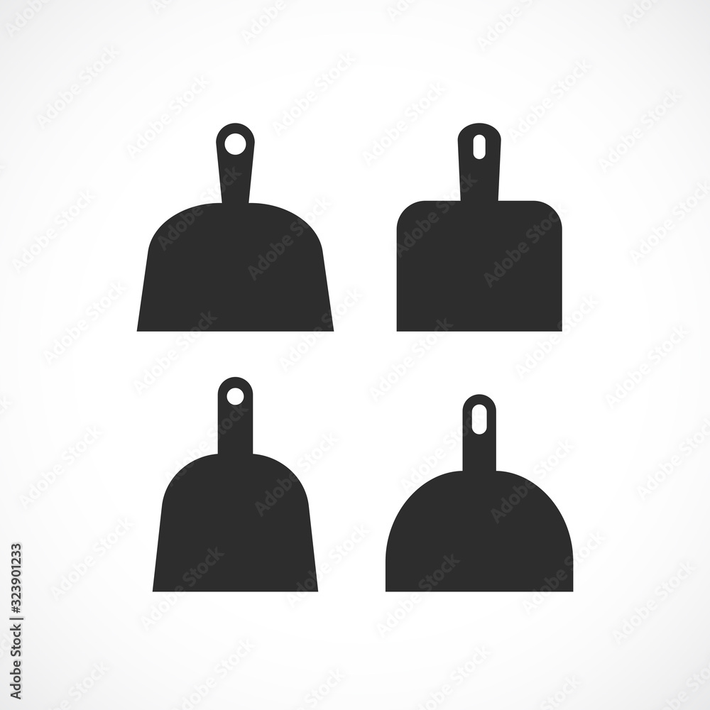 Obraz premium Dustpan vector icon
