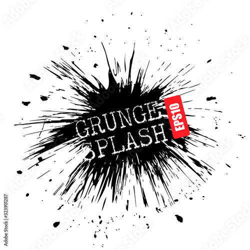 Grunge bursting splash vector design