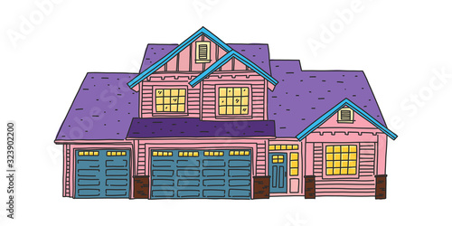 Beautiful layout of the house, trendy colors 2020.