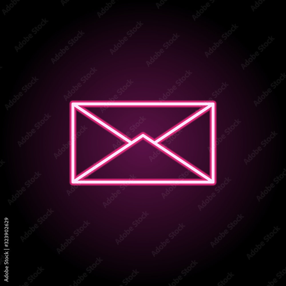 The envelope icon. Simple thin line, outline vector of web icons for ui and ux, website or mobile application The envelope icon. Simple thin line, outline vector of web icons for ui and ux, website or mobile application