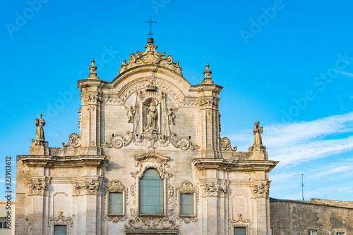 San Francesco D' Assisi Church in Unesco town Matera, Italy