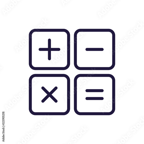 Isolated calculator tool line style icon vector design