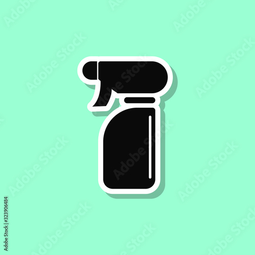 Ironing machine sticker style icon. Simple thin line, outline, glyph, flat vector of wash icons for ui and ux, website or mobile application
