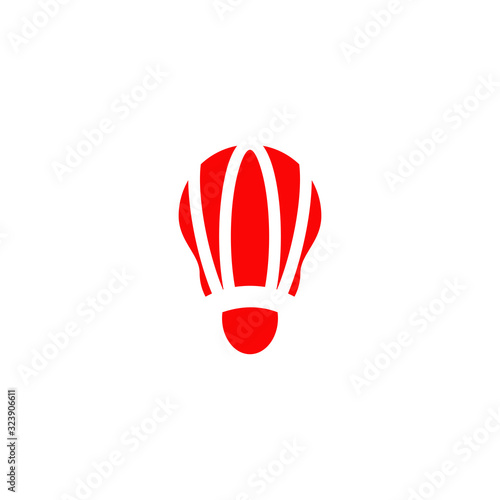 Hot air balloon icon logo design vector template
