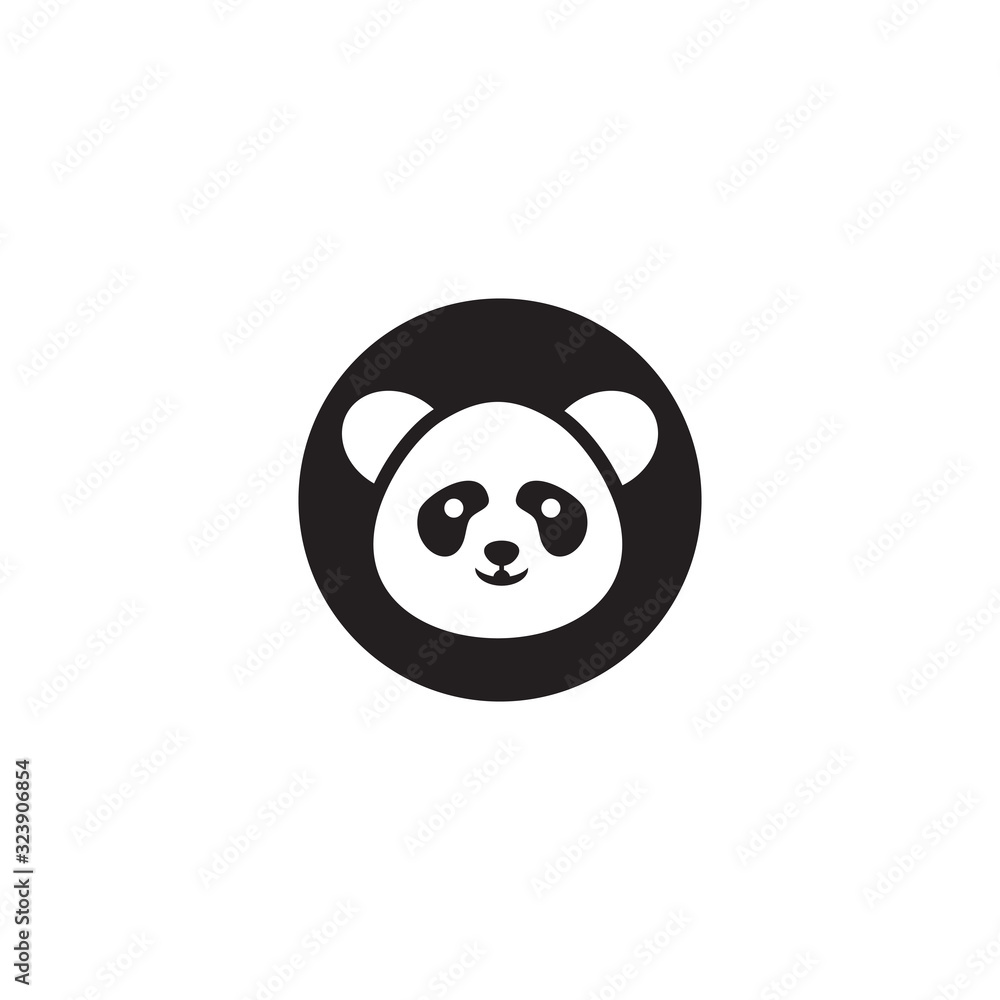 Fototapeta premium Panda icon logo design vector template