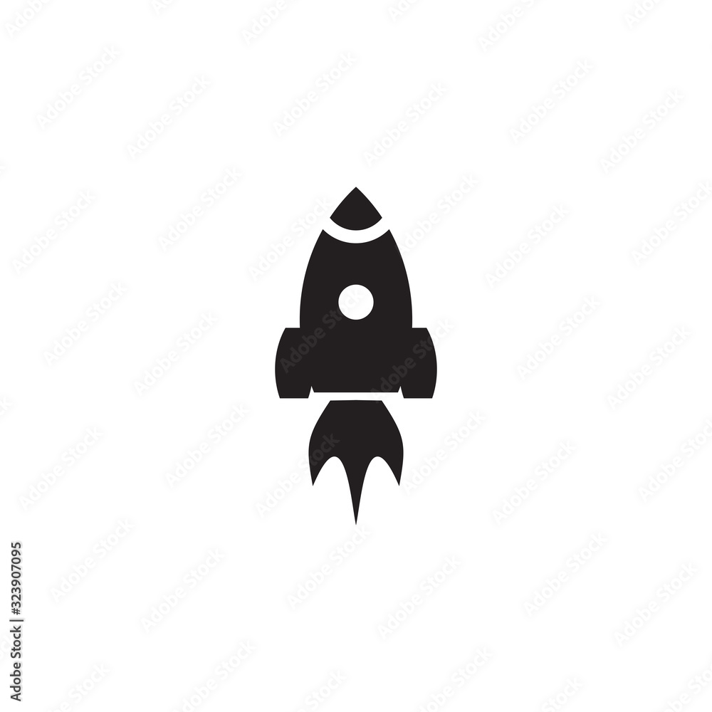 Fototapeta premium Rocket icon logo design vector template