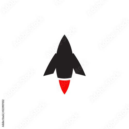 Rocket icon logo design vector template