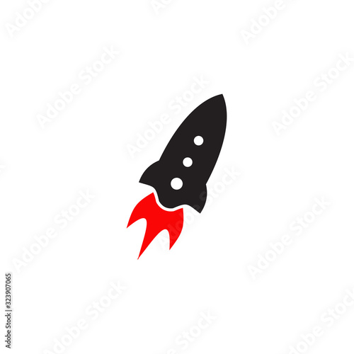 Rocket icon logo design vector template