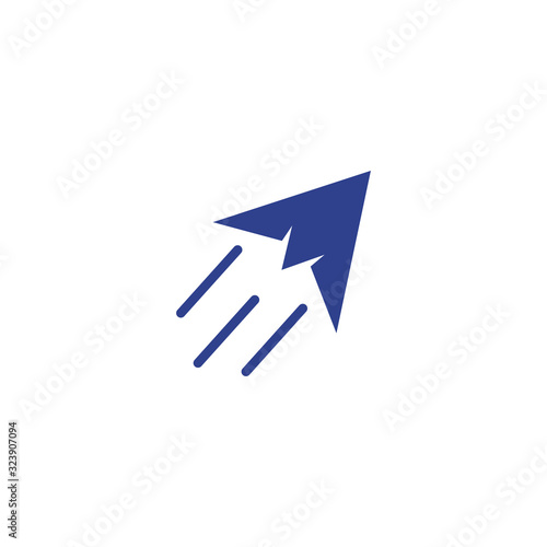 Rocket icon logo design vector template