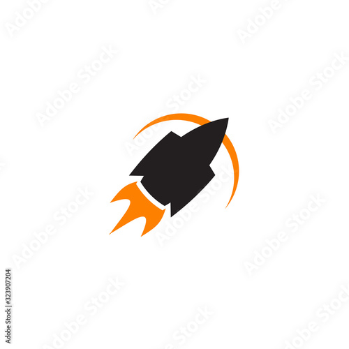 Rocket icon logo design vector template