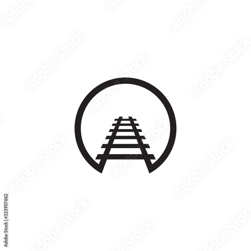 Train icon logo design vector template
