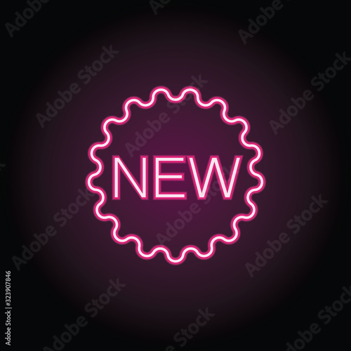 New sign icon. Simple thin line, outline vector of shopping icons for ui and ux, website or mobile application