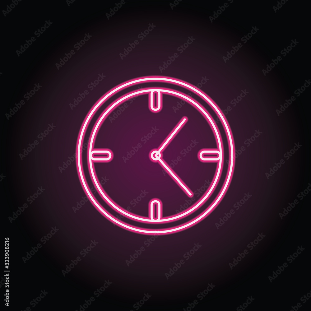 Clock icon. Simple thin line, outline vector of shopping icons for ui and ux, website or mobile application Clock icon. Simple thin line, outline vector of shopping icons for ui and ux, website or mobile application