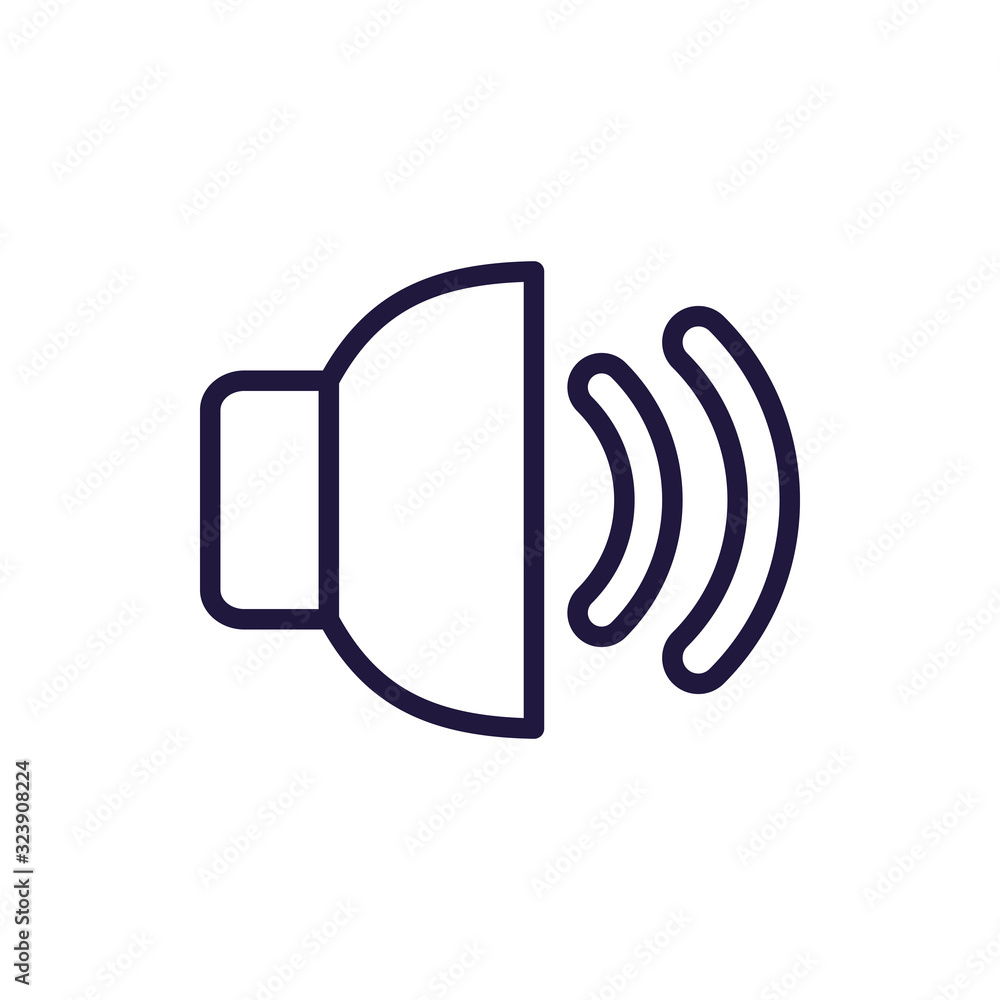 Isolated volume line style icon vector design Isolated volume line style icon vector design