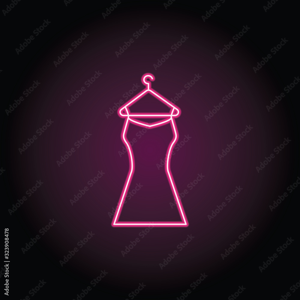 Cocktail dress icon. Simple thin line, outline vector of shopping icons for ui and ux, website or mobile application Cocktail dress icon. Simple thin line, outline vector of shopping icons for ui and ux, website or mobile application