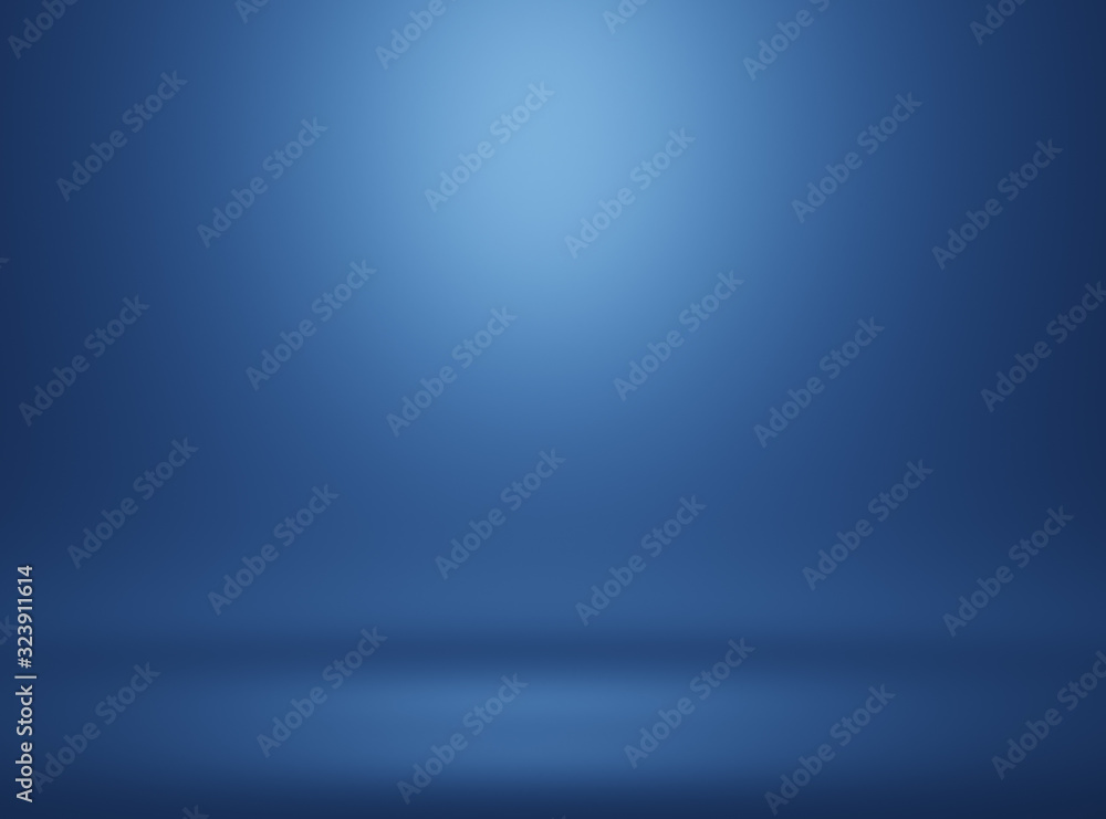 Abstract Luxury gradient background empty space studio room for display product ad website, Smooth Dark blue with Black vignette Studio Banner. platform Scene show products presentation. 3d render