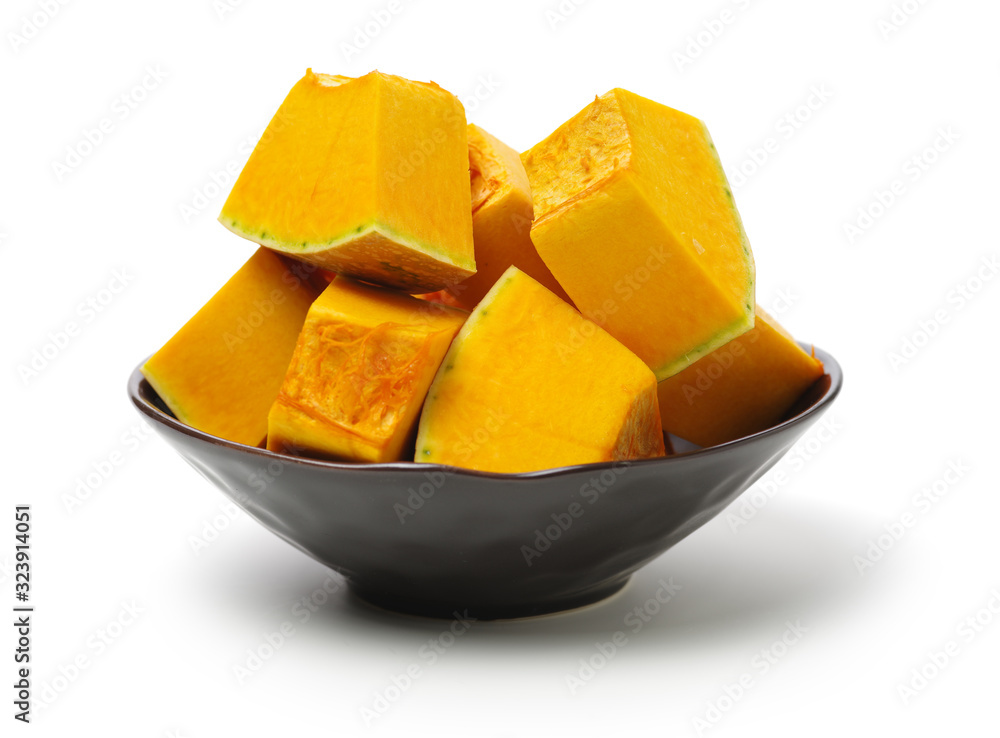 fresh butternut pumpkin on white background fresh butternut pumpkin on white background